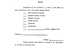 The Transistor Was Almost Called the Iotatron